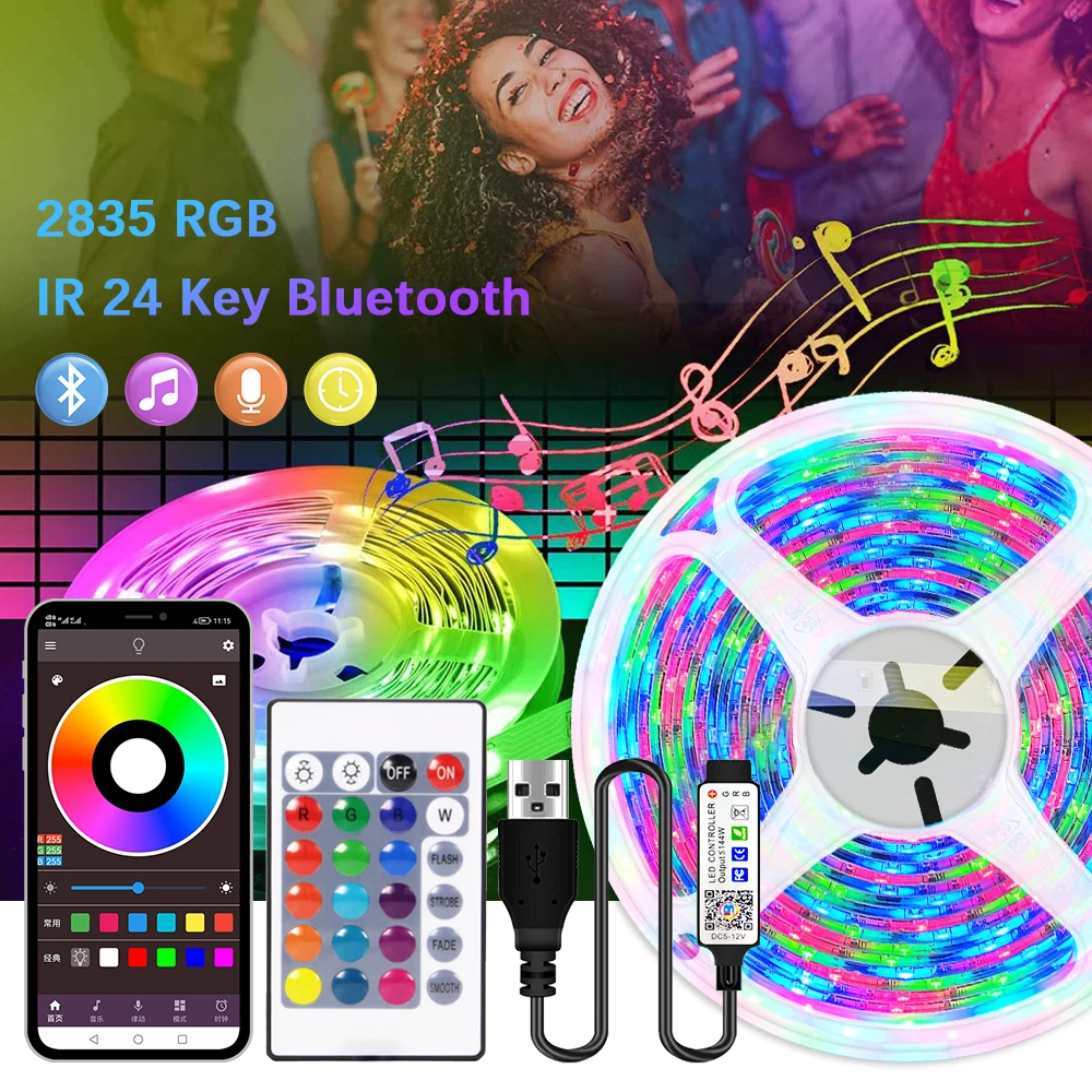 Rgb светильник Светодиодная с поддержкой Bluetooth и USB, 5 м