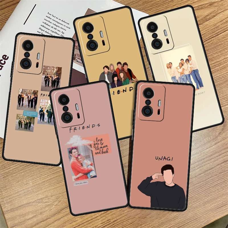 

Cover Case for Xiaomi Redmi K40 K40S K50 Gaming 11T 12 12X Pro Plus Shell Bag Soft Luxury Funda Fashion Cartoon Friends TV