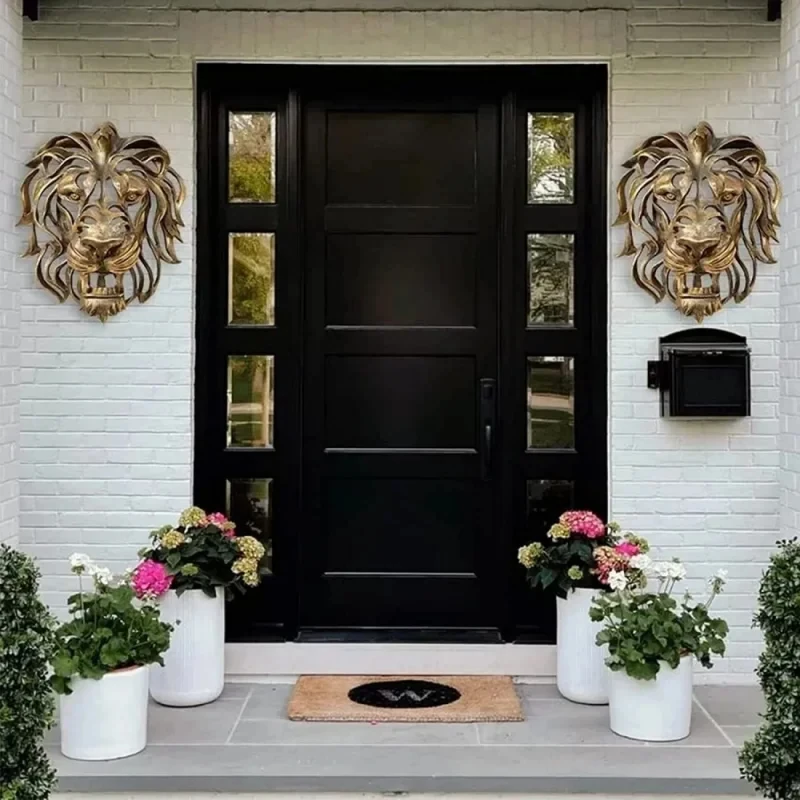 Настенная художественная скульптура с большой головой льва редкая находка