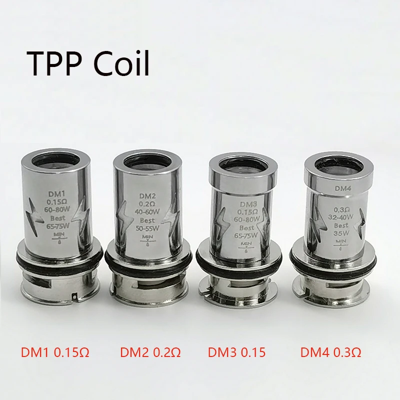 

TPP Coil DM1/2/3/4 for VOOPOO Drag 3 /Drag X Plus Kit /Drag X/S Pro Kit DM1 0.15ohm DM2 0.2ohm / DM3 0.15ohm coil