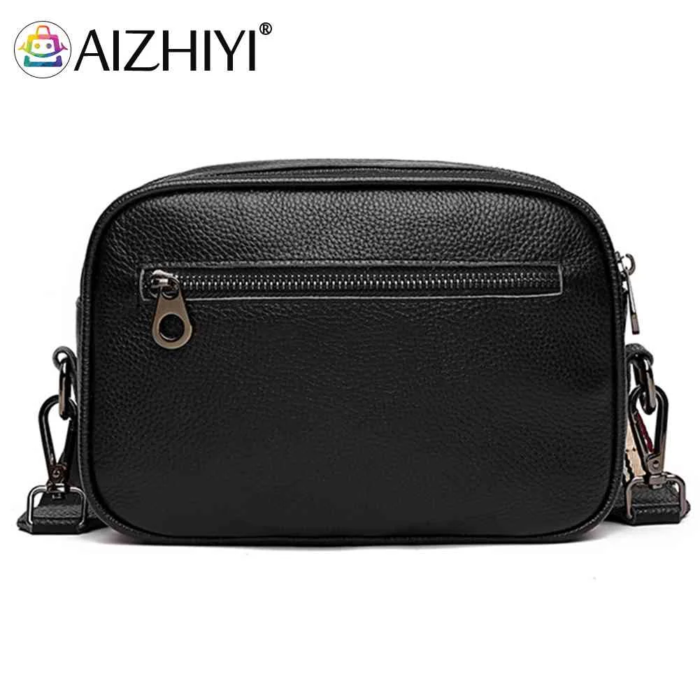 

Genuine Leather Crossbody Bag Casual Rhombic Lattice Women Handbags Portable Double Layer Small Chain Strap for Shopping Travel