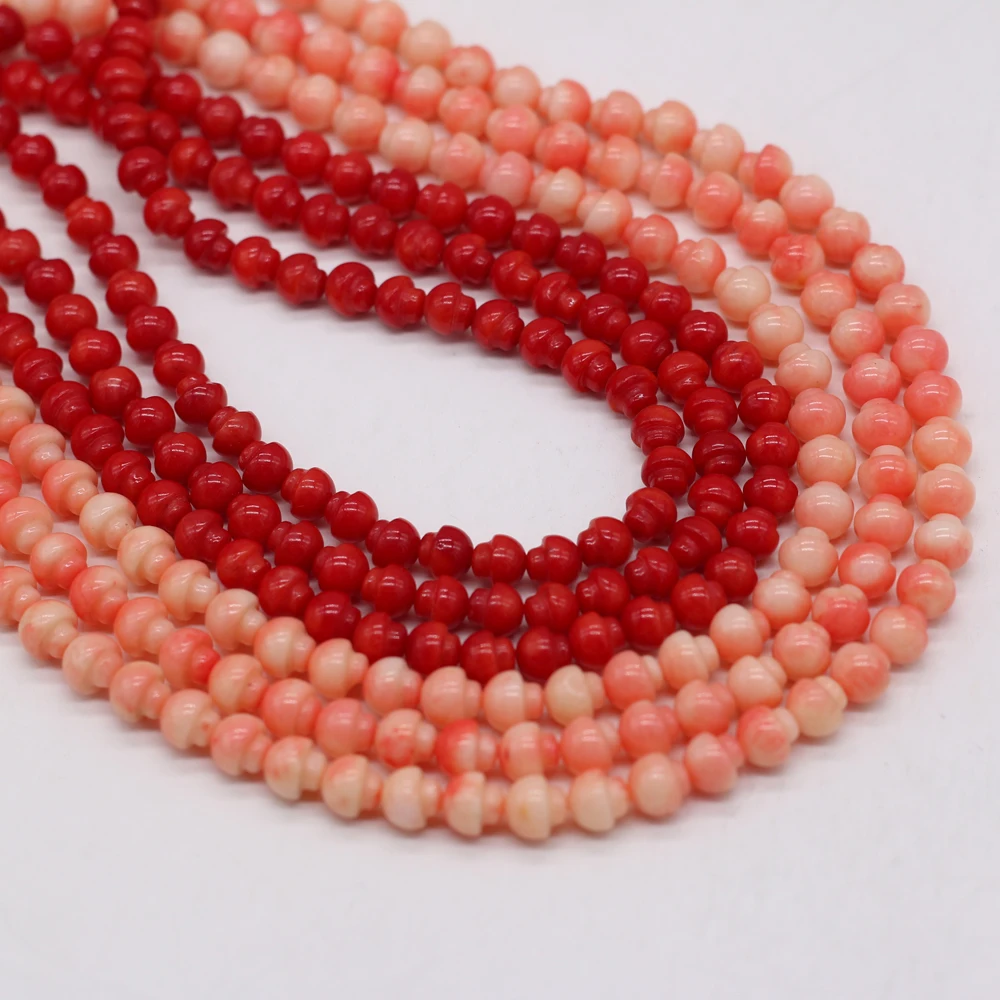 

New AAA Coral Beaded Red Creative Cute Mushroom Shape for Jewelry Making Bracelet DIY Necklace Accessories 36cm Mother's Gift