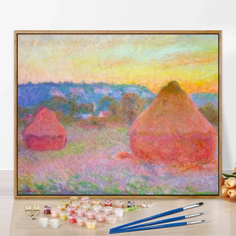 

02445029Digital oil painting landscape flower advanced filling color oil color painting bedroom decoration painting