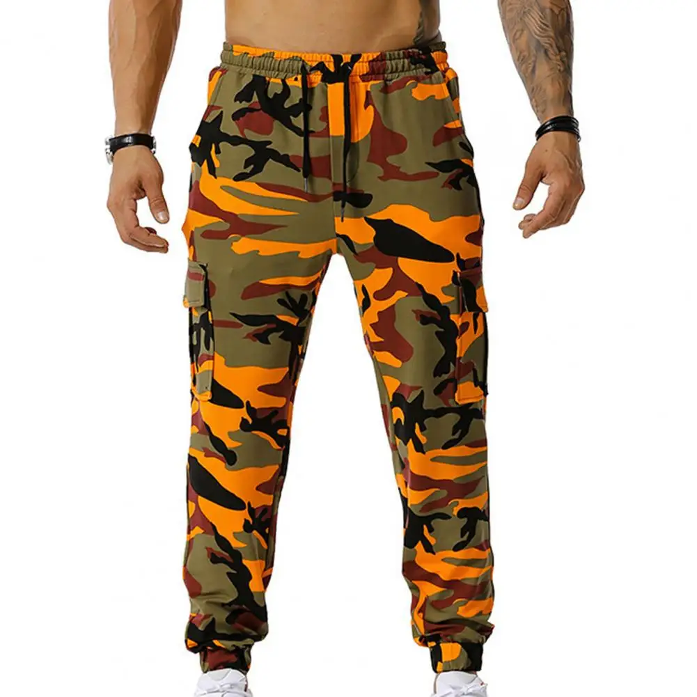 

Stylish Joggers Pants Camouflage Male Men Trousers Printed Lace-up Sweatpants