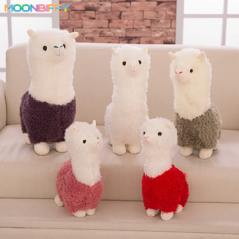 

6 Color Cute Alpaca Plush Toys Fashion Animal Soft Stuffed Dolls Office Chair Sofa Kawaii Pillows Birthday Gift for Child Girls