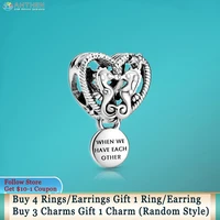 ahthen 925 sterling silver beads openwork seahorses heart charms fit original pandora bracelets women jewelry making girl gift