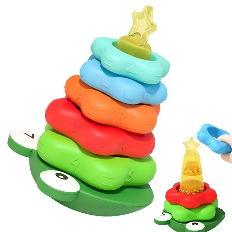 

Деревянные тумбы Монтессори, игрушка, радужная башня, складываемый круг для детей раннего развития, кольцо-пазл для раннего развития, игрушка для искусственных игрушек