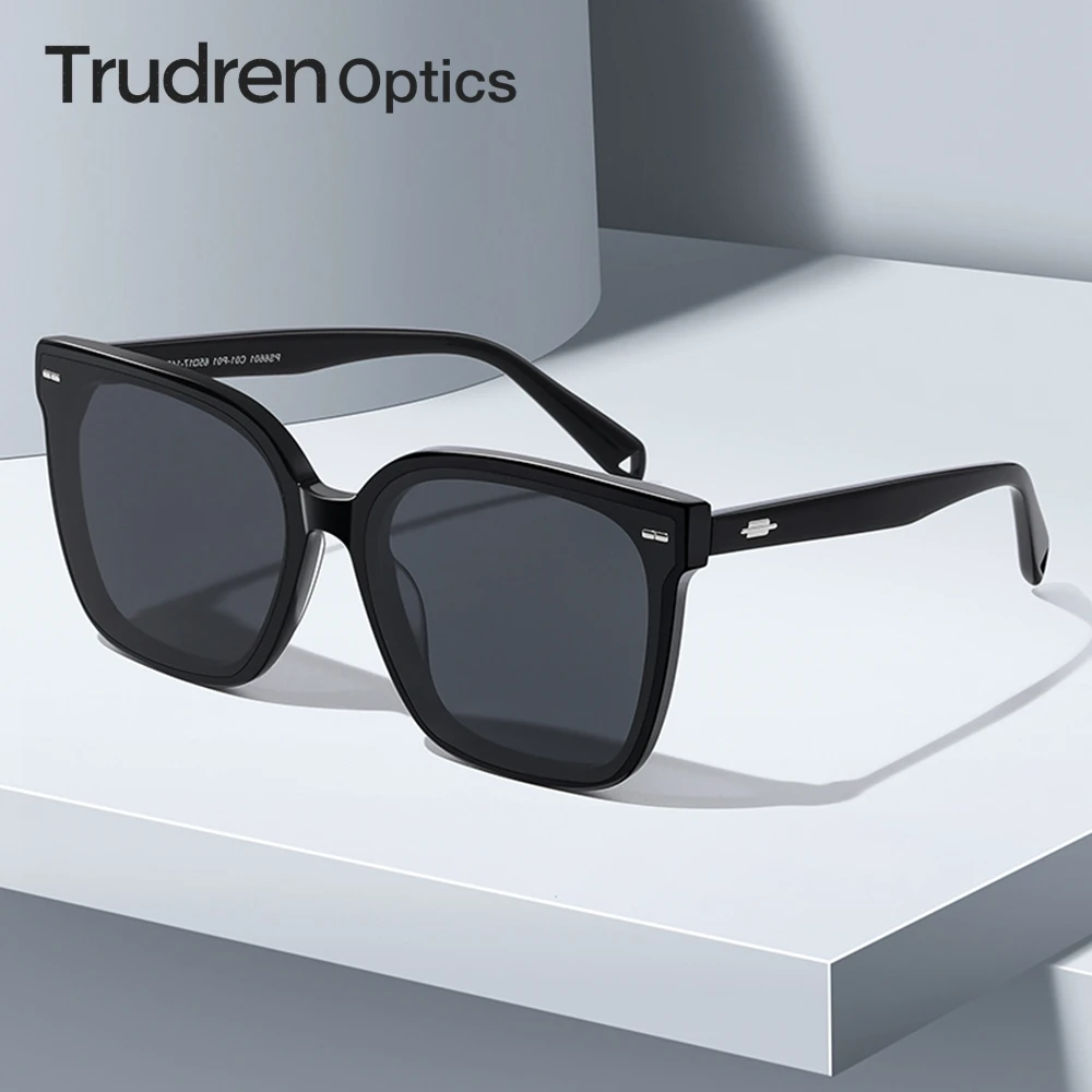 Очки солнцезащитные Trudren унисекс поляризационные с металлическими заклепками и