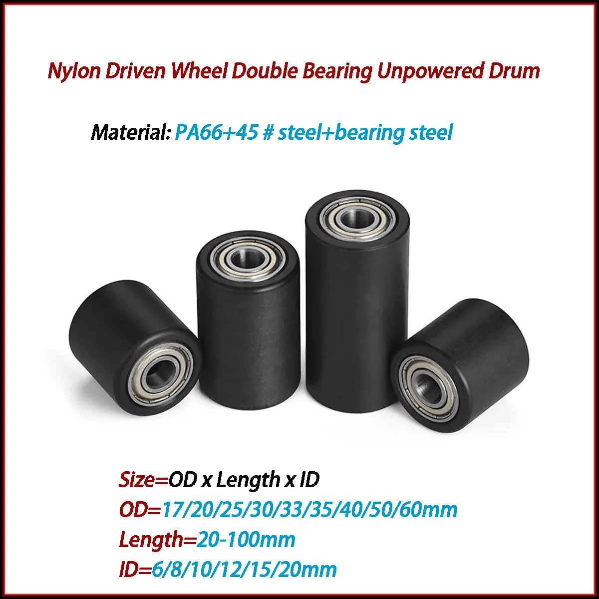 

Нейлоновое приводное колесо с двойными подшипниками