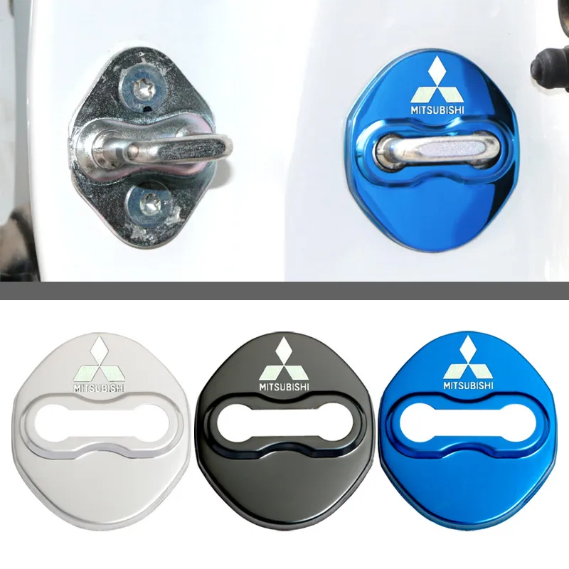 4 шт./набор защитные накладки на автомобильные дверные замки для Mitsubishi Outlander Lancer 10