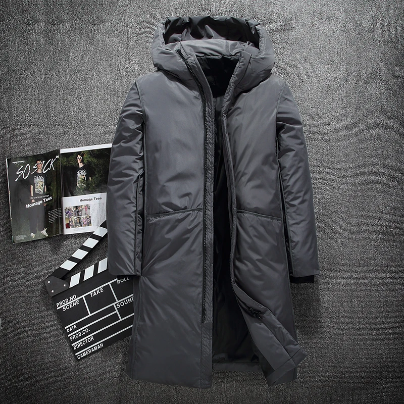 Warm Thick winter down jacket men brand clothing Top quality X-Long Male White duck down coat M-3XL jeckets for man