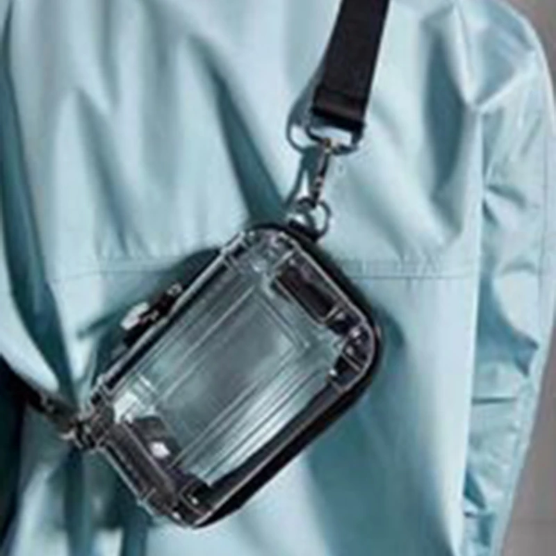 

Acrylic Transparent Small Crossbody Bag Women Clear Plastic Small Shoulder Bag Travel Portable Makeup Bag Purse Mobile Case