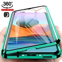 360 full protection magnetic case for samsung a50 a51 a22 a32 a21s a71 a52 a12 a31 m51 m31 s20fe s21fe double sided glass cover