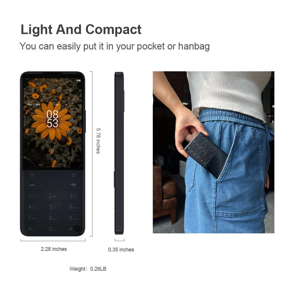 QIN F22 Pro  Duoqin MTK Helio G85 Touch Screen Wifi 3.5“ 4GB 64GB Octa Core Bluetooth 5.0 640*960 Phone have Russian Hebrew