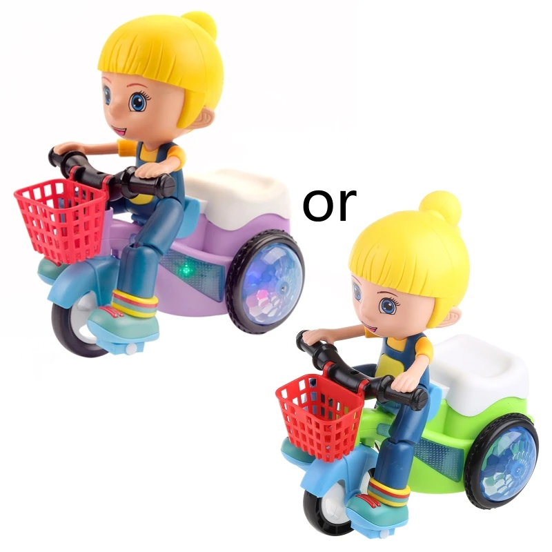 

Toy Motorbike 360 Rotating Tricycle for w/ Dynamic Music & Colorful Light Kid Fa