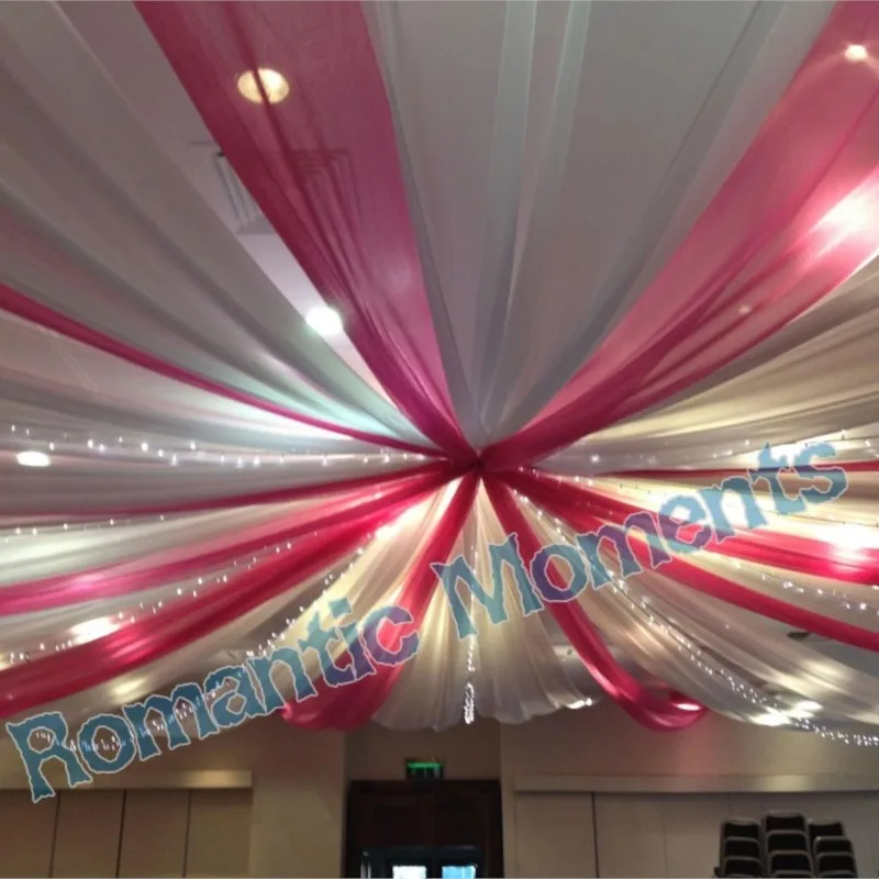 

18 pieces Banquet Mediterranean Style Ceiling Drape Canopy Drapery for decoration wedding fabric 0.45m*10m per piece