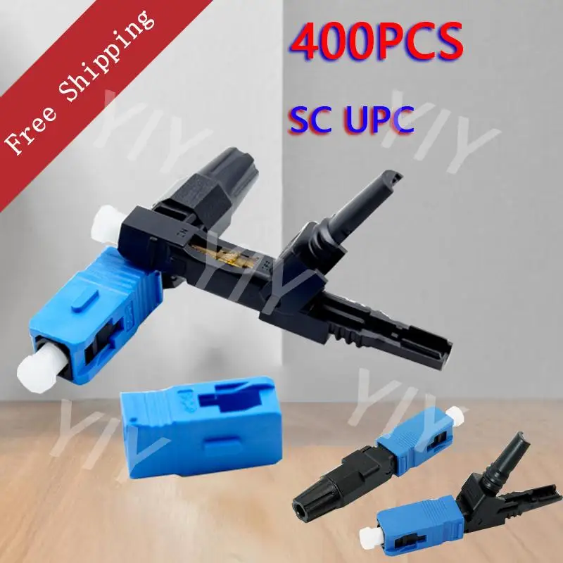 

Free Shipping 400PCS SC Optic Fiber Quick Cold UPC Fast Connector Embedded Fiber Optic Connector Quick Connector Cold FTTH SC Si
