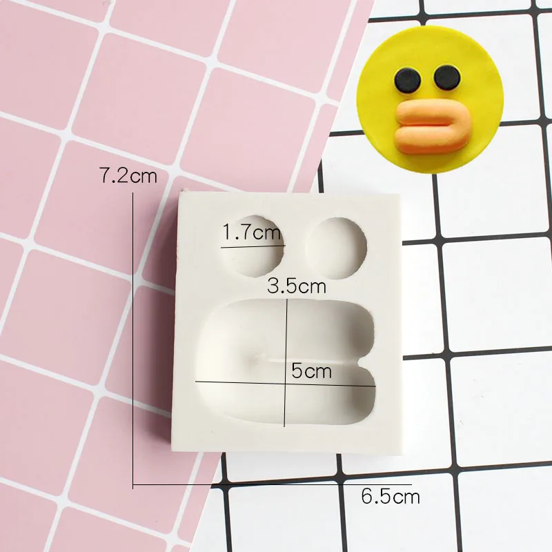 

DIY Fondant Baking Tool Duck Rabbit Bear shape Cake Chocolate Soft Pottery Clay Icing Silicone mold