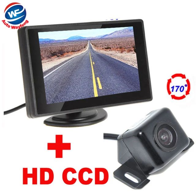 

2 in 1 170 Degrees general universal Car Rear view Camera + 4.3 inch TFT LCD Car Parking Monitor Parking Assistance System kit