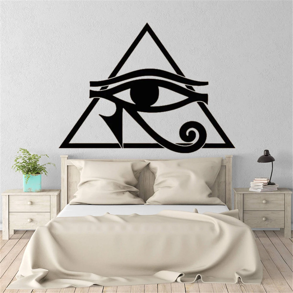 

Wall Decals Egyptian Style Eye Protection Symbol Vinyl Window Stickers Living Room Bedroom Retro Home Decor Murals DW13516