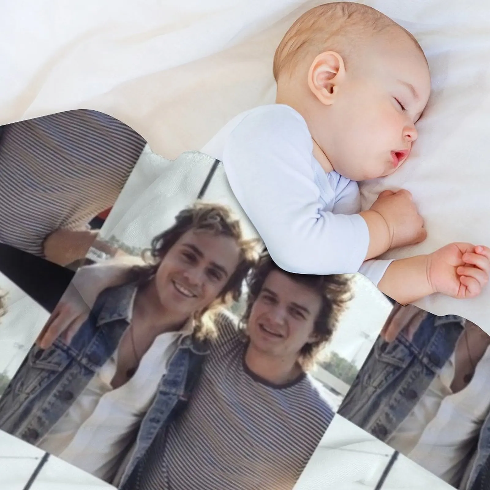 Фото Плед Joe Keery and Dacre Montgomery, теплый и удобный плед, подарок для родителей и друзей №3