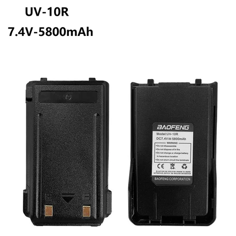 Аккумулятор Baofeng UV-10R 5800 мач 7,4 В, литий-ионные аккумуляторные батареи UV10R, аксессуары для радиоприемников UV 10R, аккумулятор для портативной рации, 100% Высокое качество