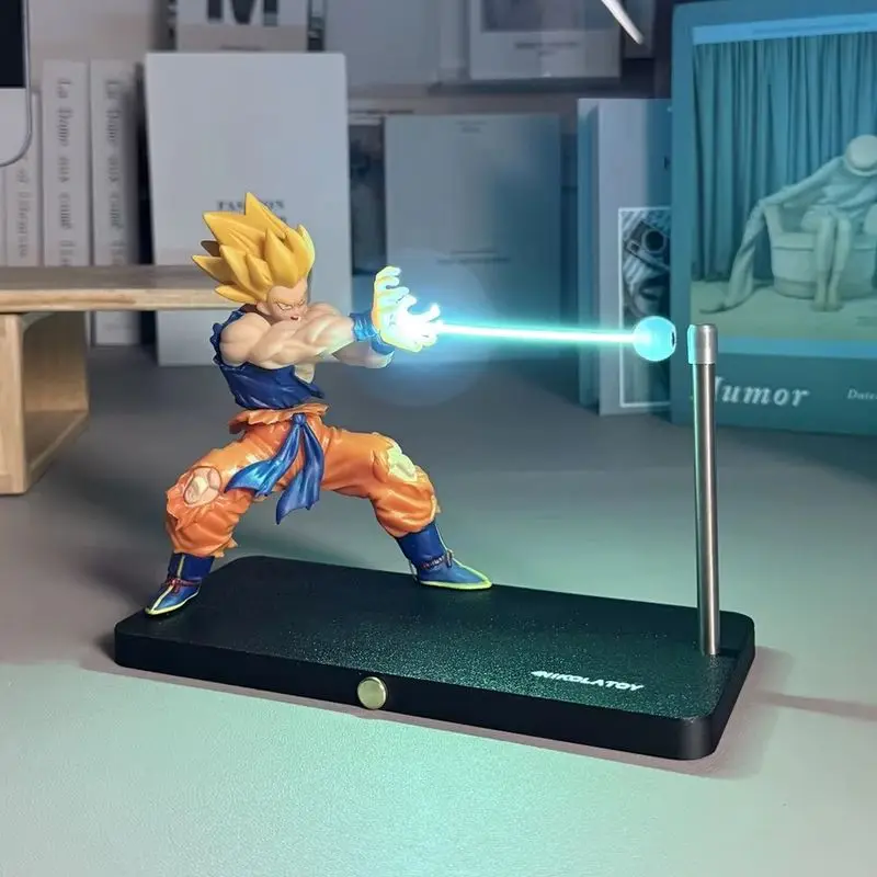 Фото Новый Dragon Ball Son Goku Kame Hame Ha Ночник Аниме Фигурка Сенсорный Магнитный Ночник Креативное Украшение Стола Модель Игрушки №1