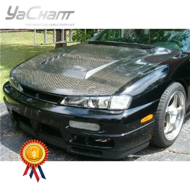 Автомобильный Стайлинг капот из углеродного волокна подходит для 1997-1998 S14
