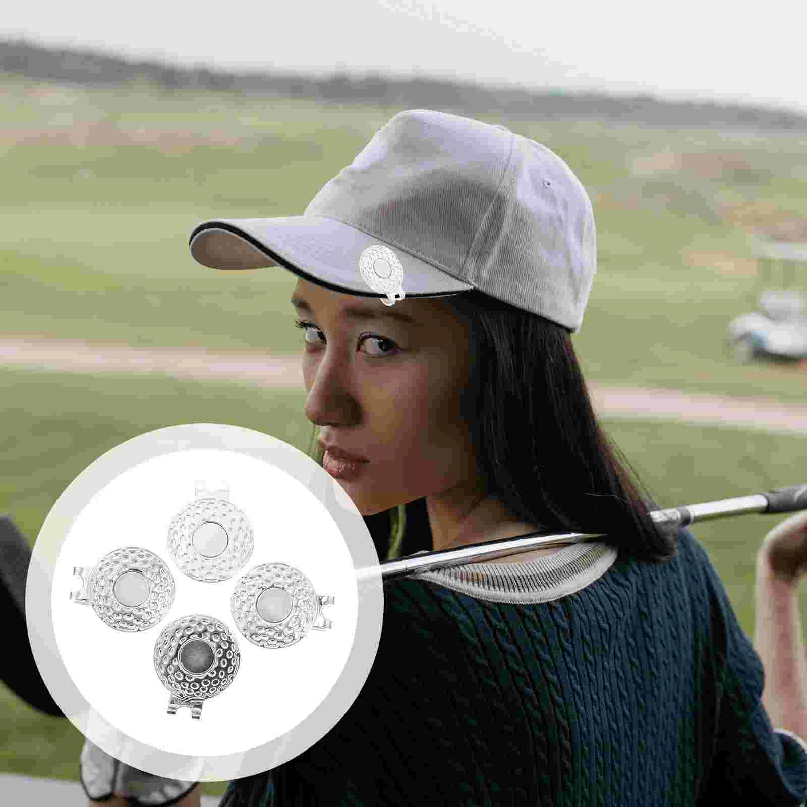 

4pcs Golfs Marking Hat Clips Markers Aiming Training Aids Markers