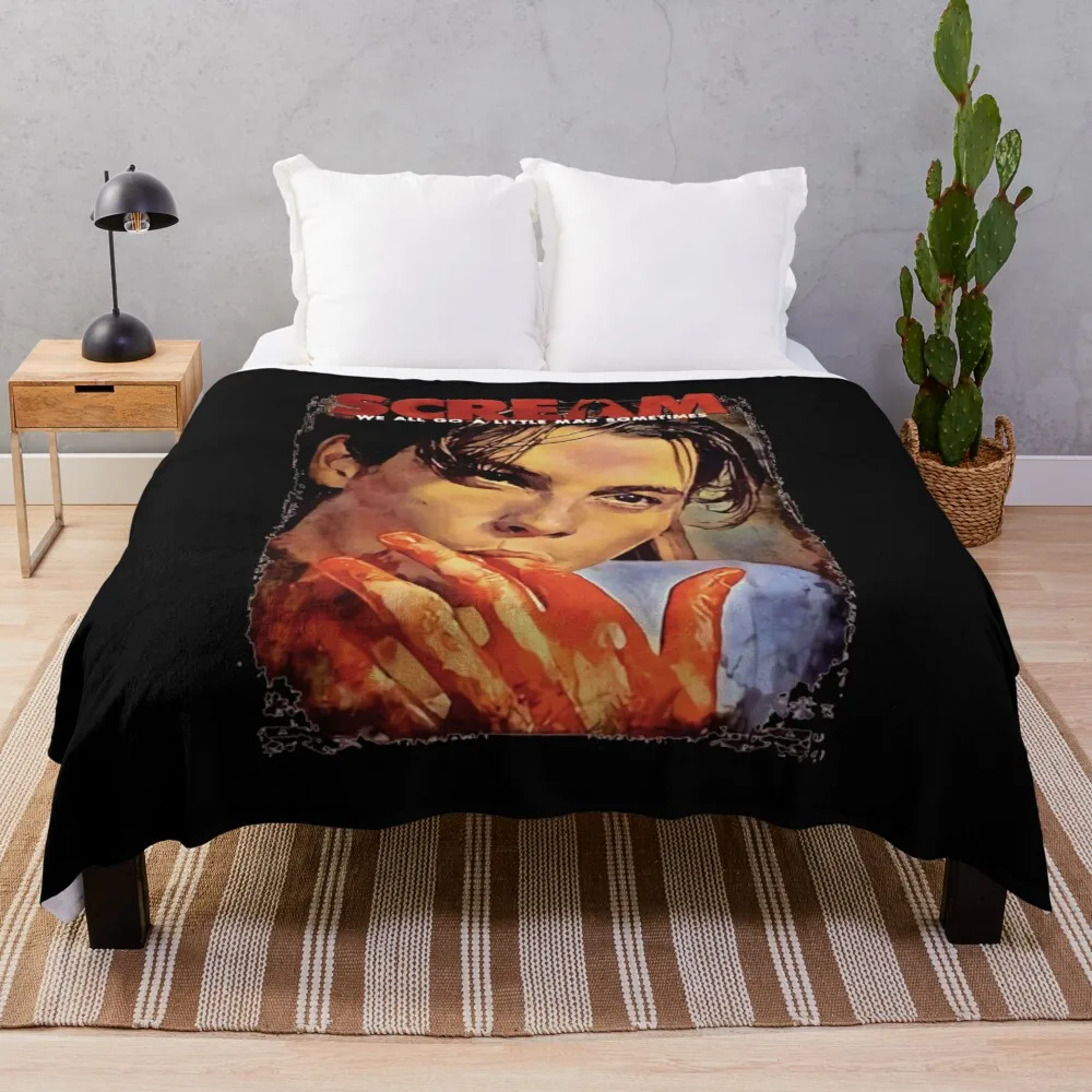 

Scream Movie b-illy Loomis Skeet Ulrich Throw Blanket Semi-Toral Blanket