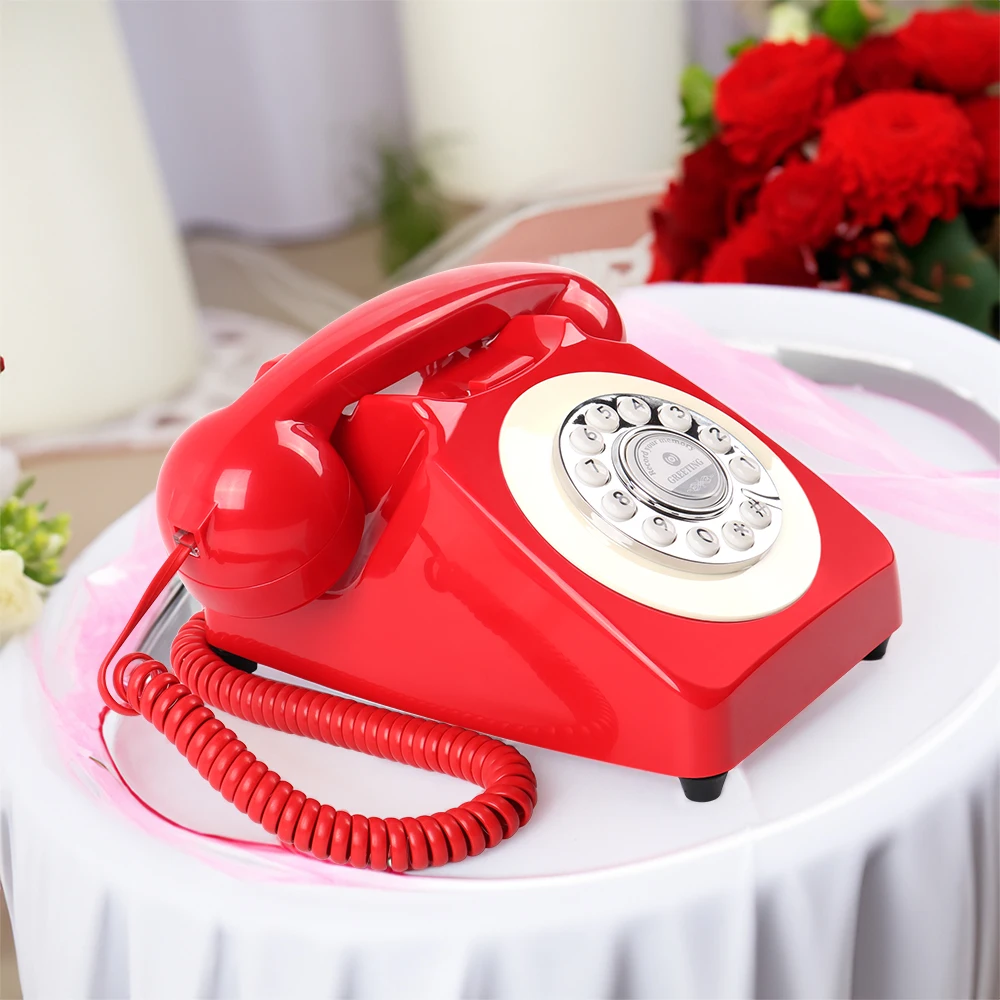 Новый оптовый винтажный телефон для гостевой книги поворотный проводной