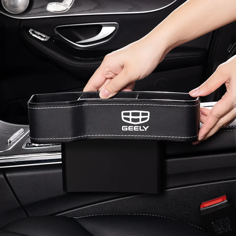 

High Capacity Leather Organizer Car Front Seat Gap Storage Boxes For Geely Atlas Emgrand EC7 EC8 CK GS X7 GC6 GC9 Coolray BO