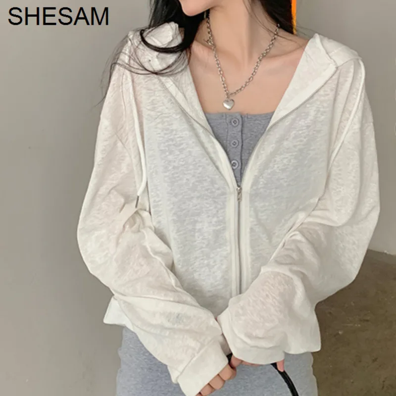 

Sunscreen Cardigan Summer 2022 New Small Shirt Loose Short Thin Long Sleeve Jacket Women