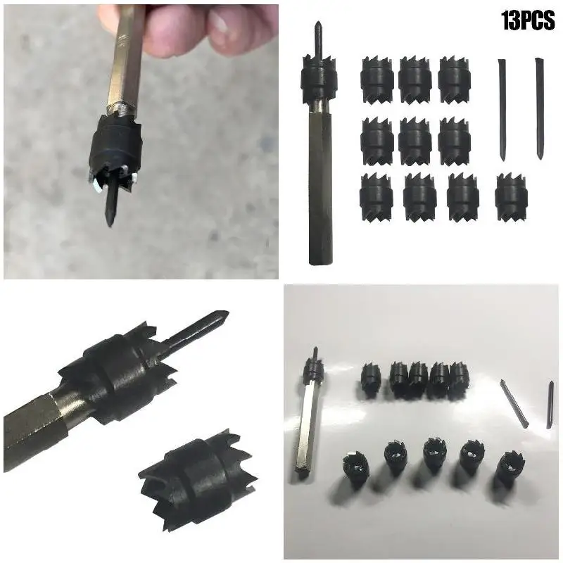 

1pc/4pcs/13pcs 3/8" Double Sided High Speed Rotary Spot Weld Cutter Drill Bit Tool Welding Drill Tool xqmg