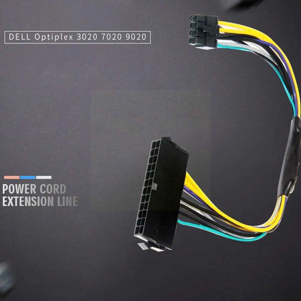 

24 Pin to 8 Pin ATX Power Cord 30cm Video Card Power Cord for DELL Optiplex 3020 7020 9020 Motherboard Supply Card Power Ca E7O2