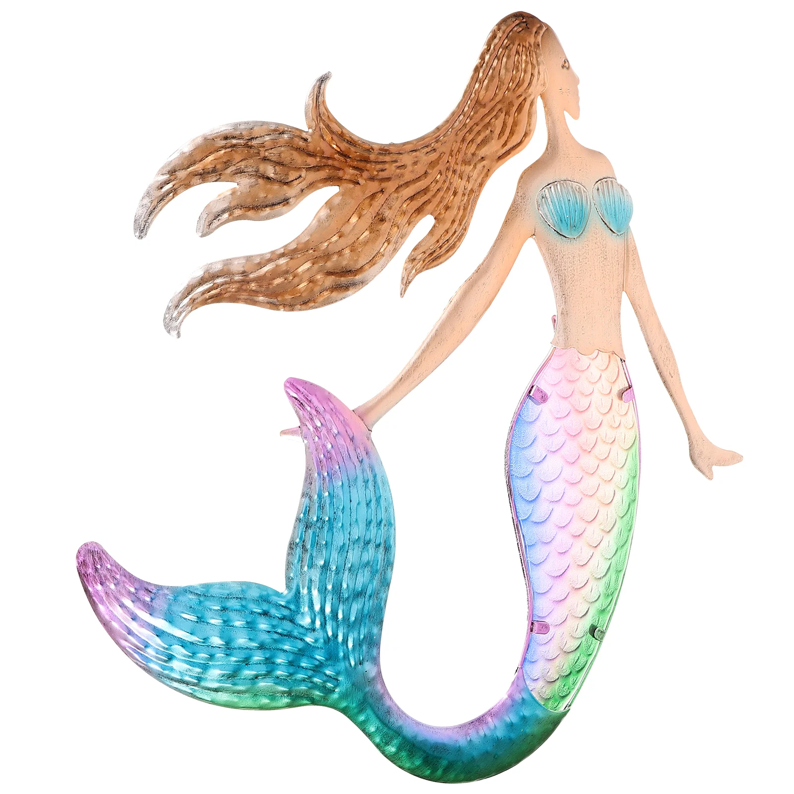 

_ Металлическая настенная подвеска с орнаментом русалки, металлический подвесной орнамент русалки, Декор