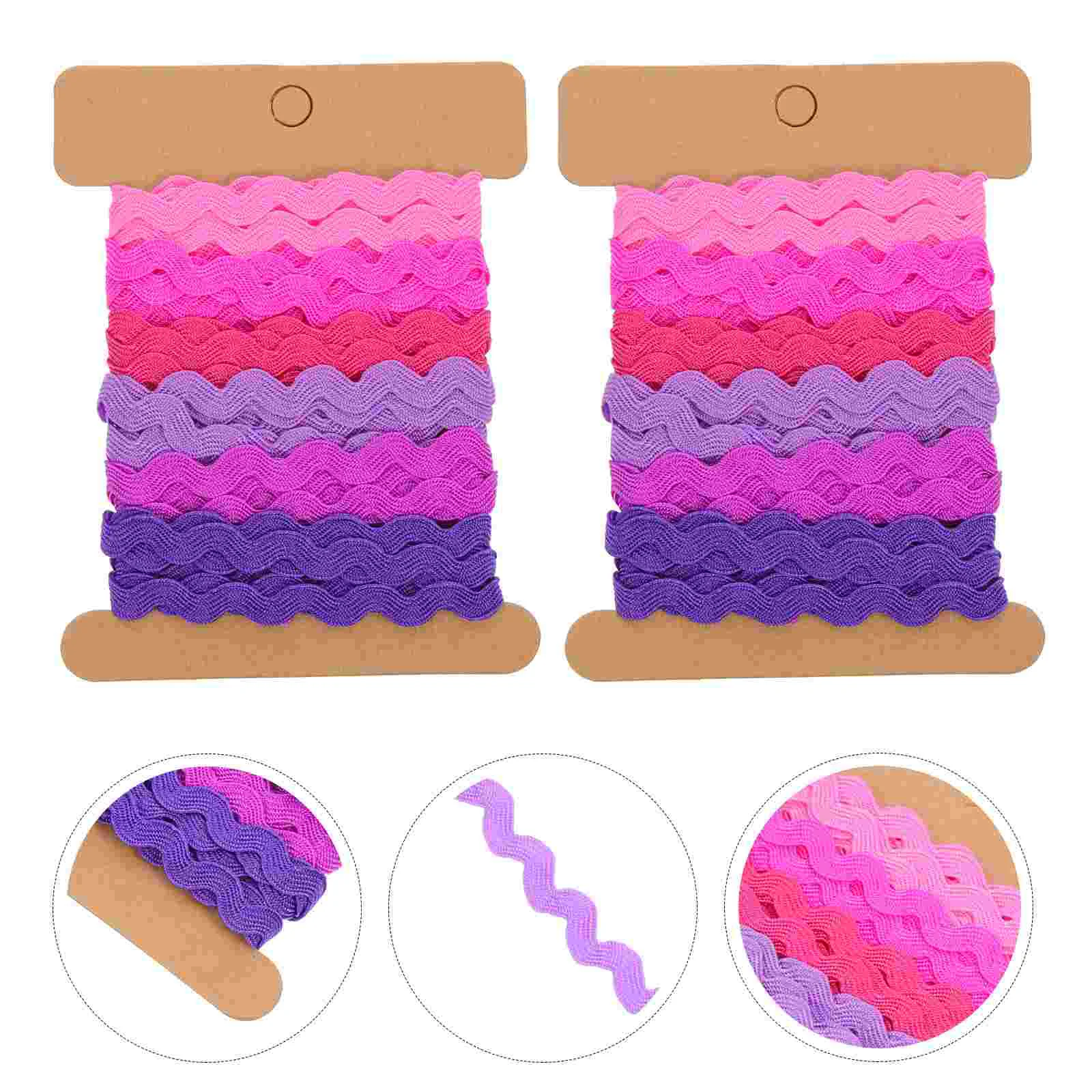 

2 PCS Water Wave Edge Webbing Hand Decor DIY Clothing Trim Handcrafted Dress Trim Gift Clothing DIY Trim Polyester Trim Clothes