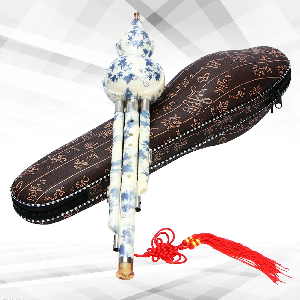 

Blue and White Porcelain Cucurbit Flute Chinese Cucurbit Flute for Beginner