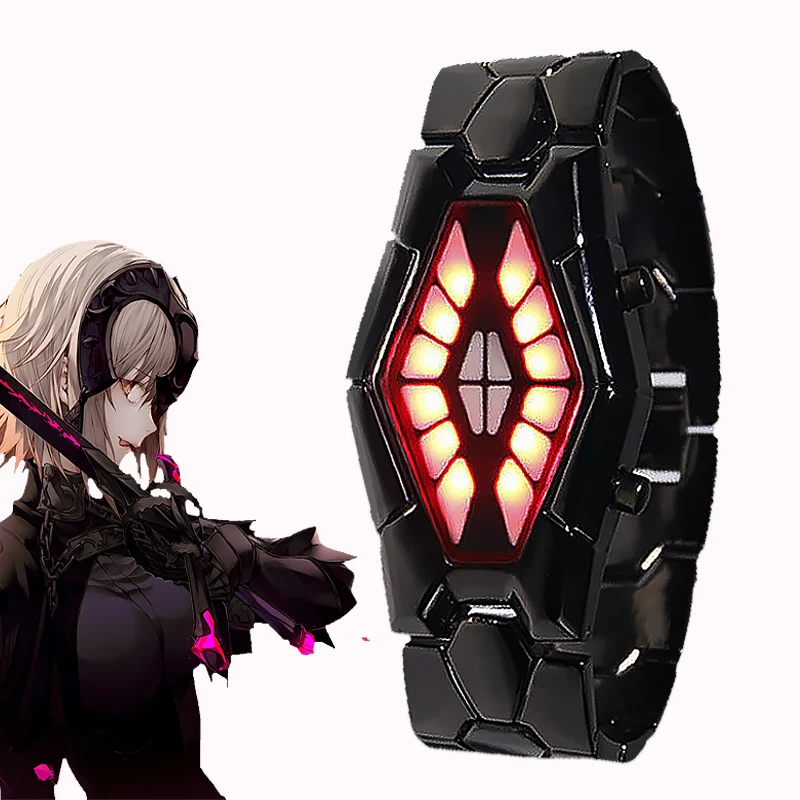 Купи Anime Fate Joan of Arc Watch Cool LED Luminous Watch Comfortable Strap Butterfly Button Vacuum Electroplat Watch Kid Gift за 1,526 рублей в магазине AliExpress