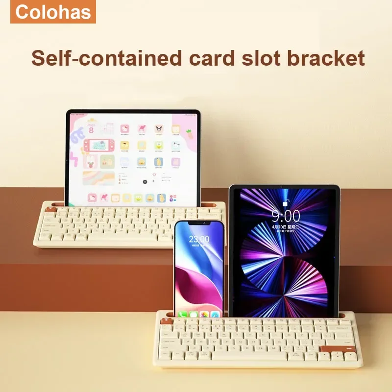 Новая беспроводная Bluetooth-клавиатура 87 клавиш три режима бесшумная