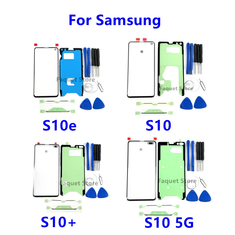 Touch Outer Glass Replacement Repair Kits For Samsung Galaxy S10 / S10 Plus S10e 5G Front Screen Display External Tool Glue