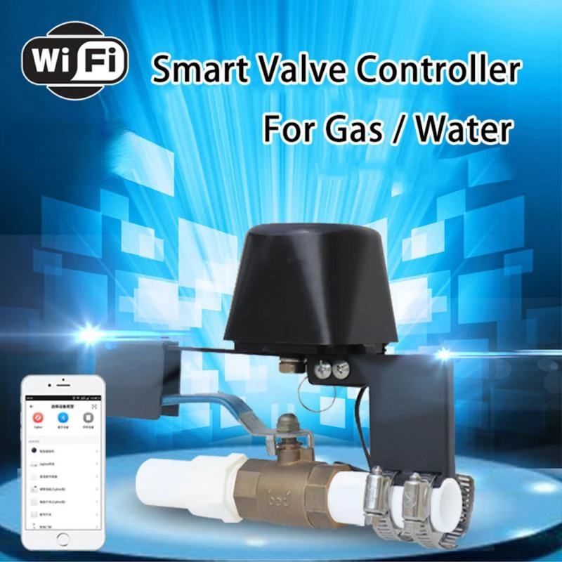 

Умный регулятор клапана с Wi-Fi, водяной клапан, Роботизированный газовый клапан, совместимый с Bluetooth или приложение Smart Life, управление через т...