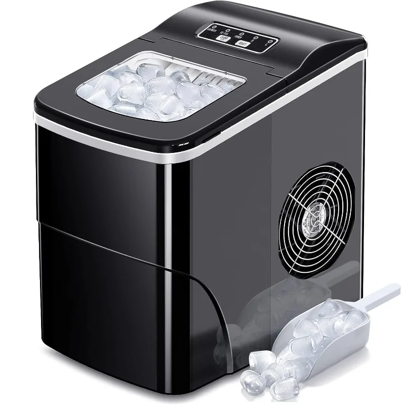 

AGLUCKY Countertop Ice Maker Machine, Portable Ice Makers Countertop, Make 26 lbs ice in 24 hrs,Ice Cube Ready in 6-8 Mins
