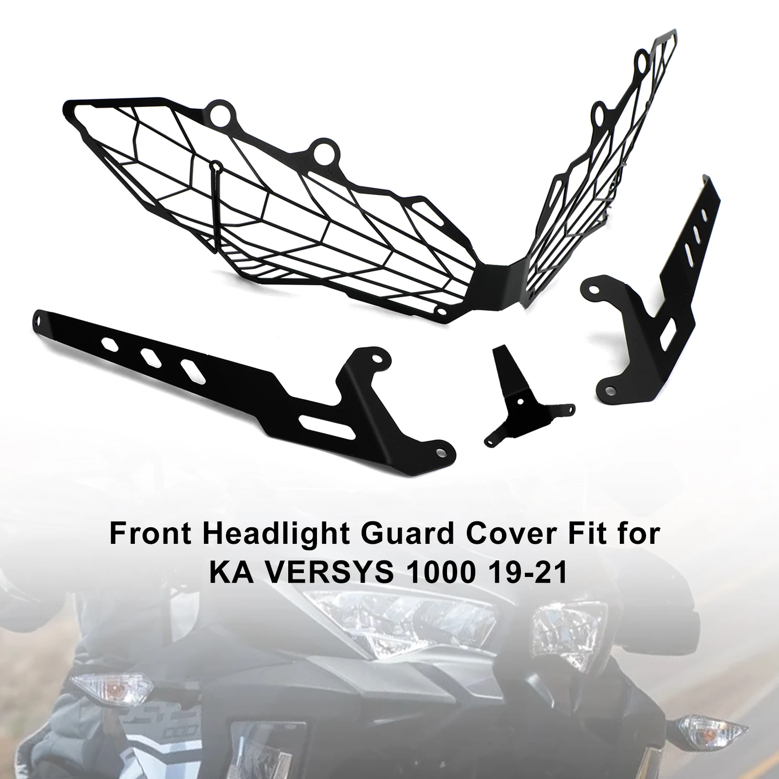 

Artudatech Front Headlight Guard Cover Black fit for Kawasaki Versys 1000 2019-2021 2020
