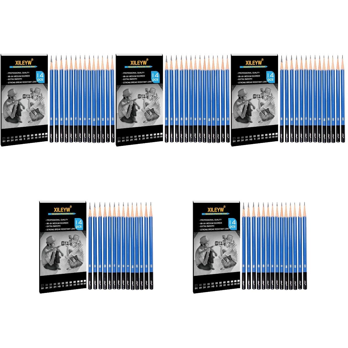 

70 pcs Sketching Pencil Students Graphite Pencils Painting Pencils Art Craft Supplies