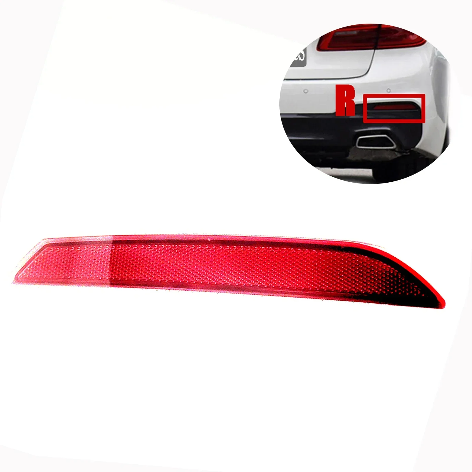 Фото Для заднего отражателя 17-22 BMW 5 M-SPORT G30 седан G31 Wagon 520d 520dX 525d 530d 530dX 530e 530iX 540dX 540iX M550dX левая и правая сторона №2