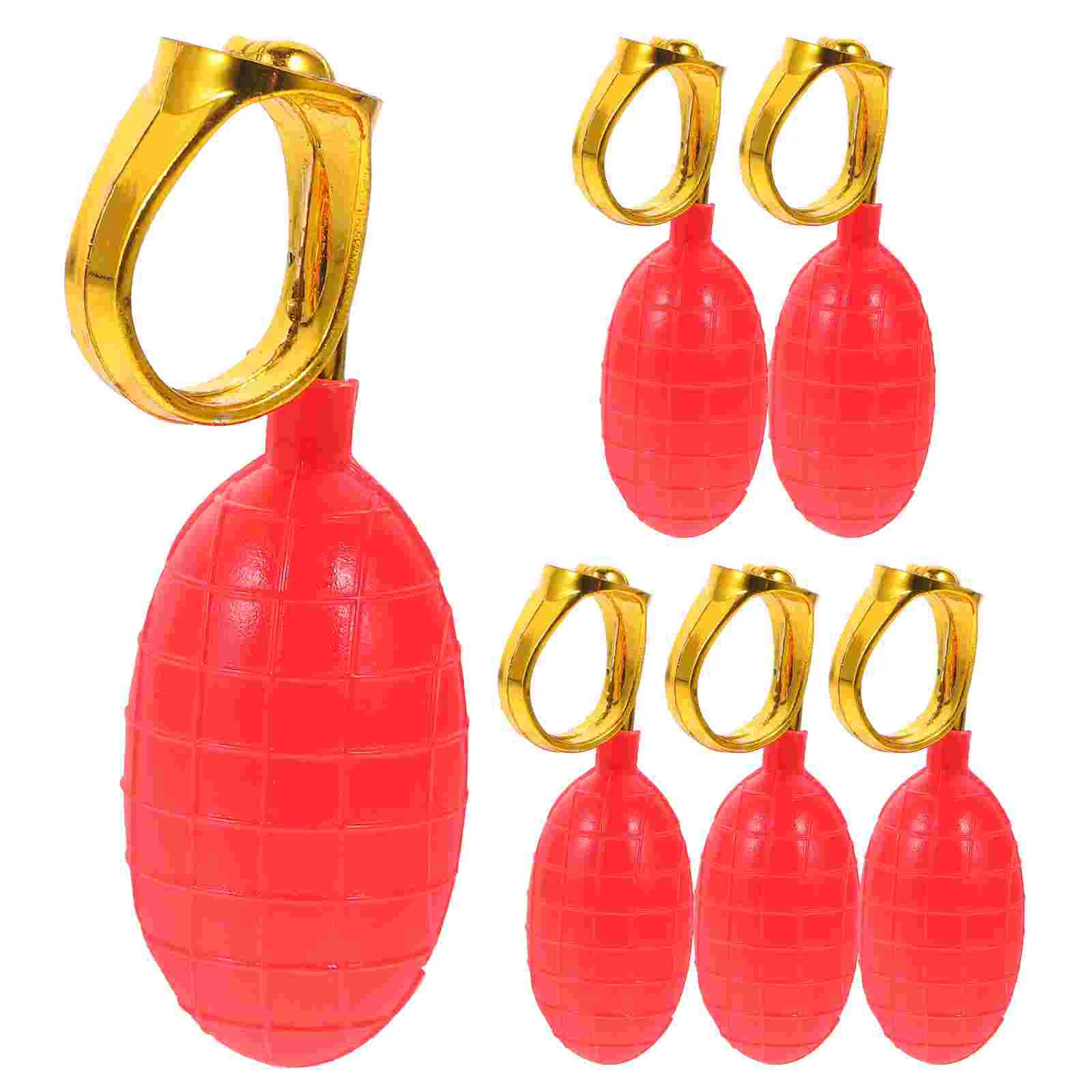 6 Pcs Spray Ring April Fool's Day Toys Water Party Favor Stage Performance Prop Plastic Prank Props Plaything
