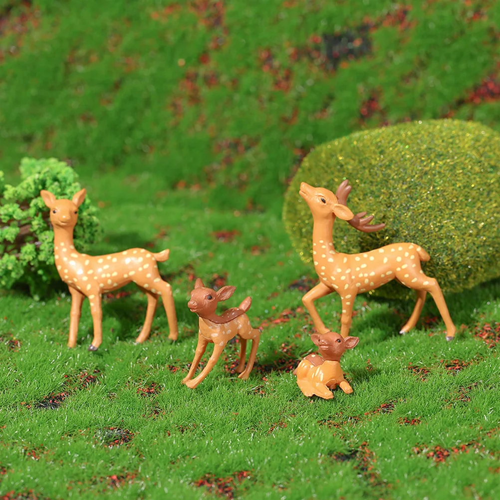 

Statuette Deer Bonsai Decor Micro Landscaping Ornaments Animal Lovely Model Decorations The Home