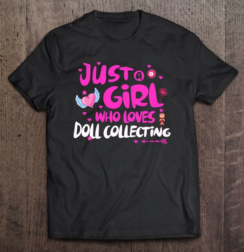 

Футболка мужская с коротким рукавом, одежда для сбора кукол, просто девушка, которая любит ходить