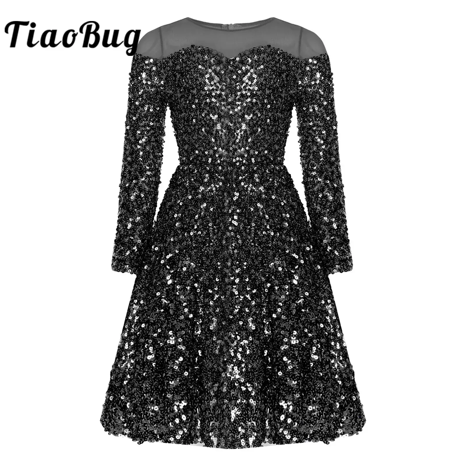 Свадебное пышное платье для девочек блестящие сетчатые вечерние платья с